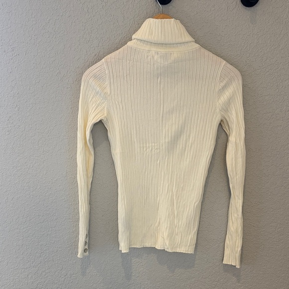 J. McLaughlin Ivory Ribbed Turtleneck Sweater - Picture 8 of 8